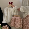 thumbnail image 2 of Sudaderas con capucha Primavera Ropa infantil coreana Otoño Nuevas niñas Dulce Sentido avanzado Tops de lentejuelas Falda versátil 2024, 2 of 5