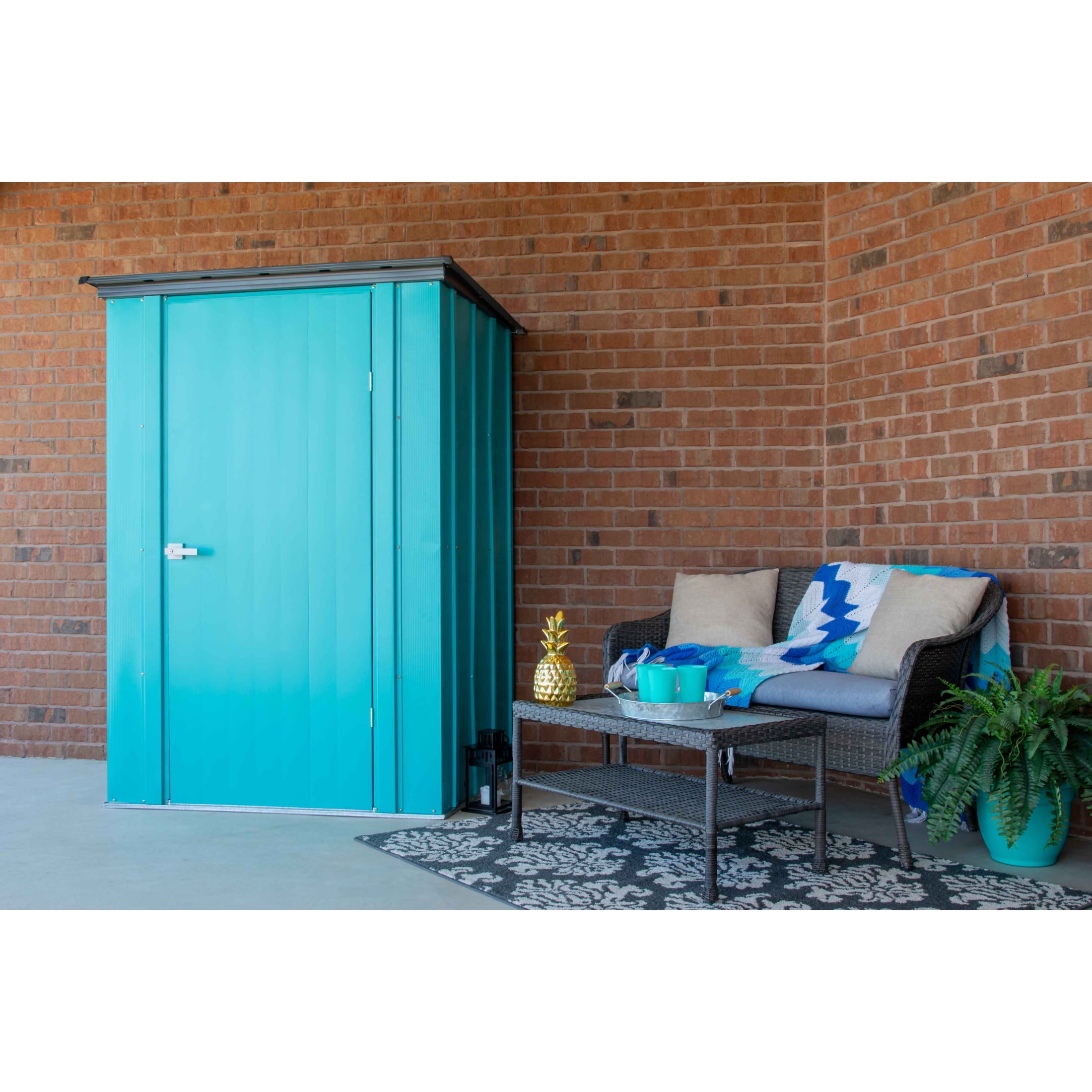 Arrow 4 x 3 x 6 ft Teal Shed