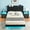 Black, variant on Bed Frame with LED Lights, Modern Wood Floating Bed Frame with Storage, Velvet Upholstered Headboard with Wingback