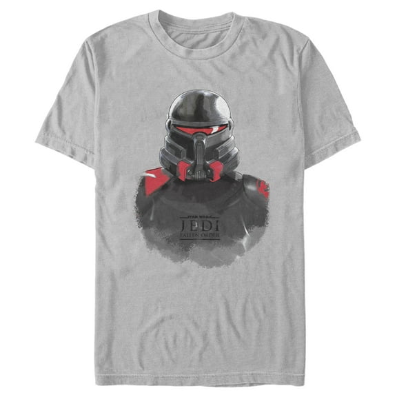 Men's Star Wars Jedi: Fallen Order Purge Trooper Watercolor  Graphic Tee Silver X Large