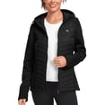 thumbnail image 6 of YIRUIYA Women's Fleece-Lined Thermal Hooded Puffer Jacket, Full Zip Lightweight Hybrid Softshell Winter Coat, 6 of 9