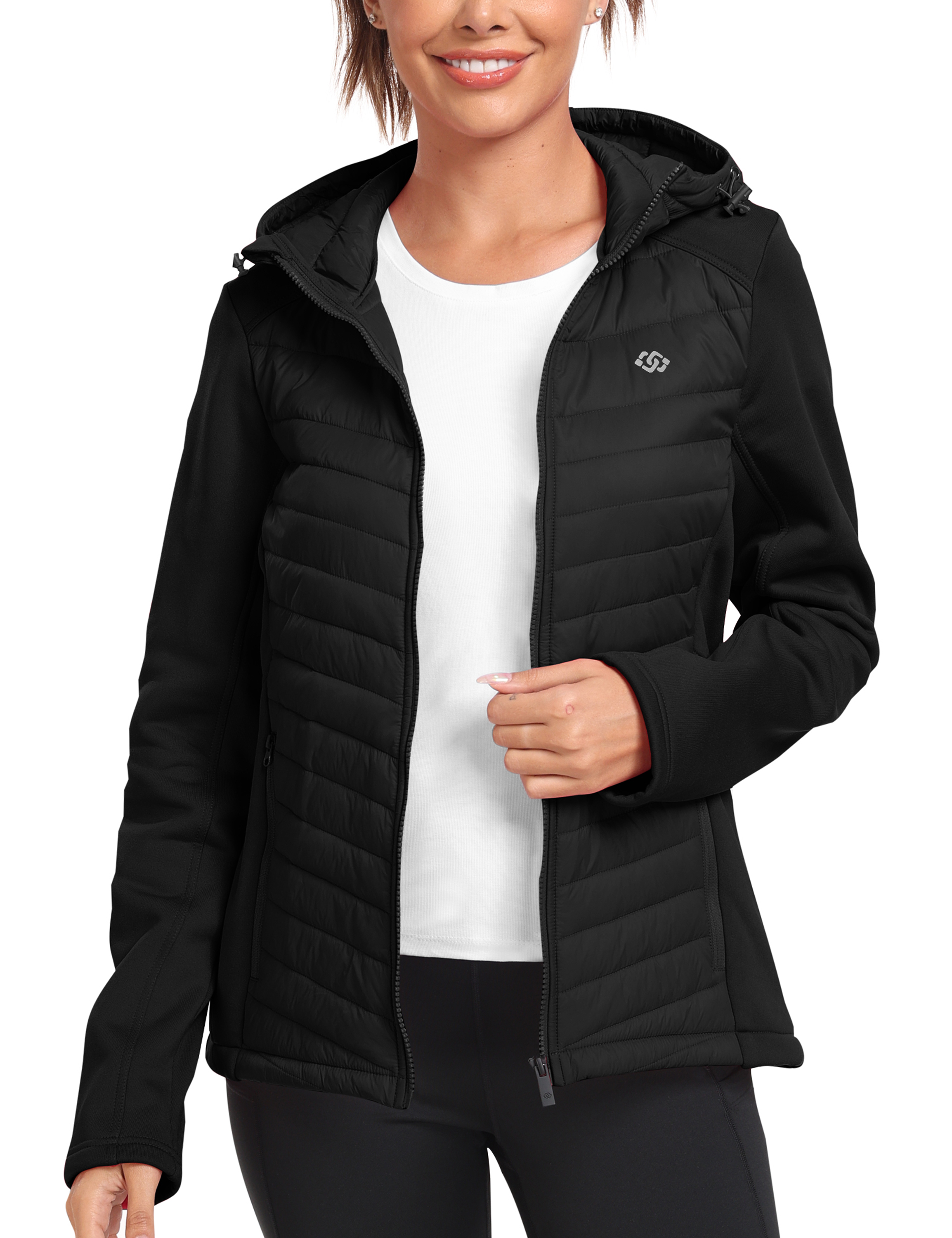 YIRUIYA Women's Fleece-Lined Hybrid Puffer Jacket photo 3