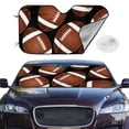 thumbnail image 4 of Goofa Brown Football On Black Printed Car Windshield Sunshade,Foldable Reflective Sun Visor,UV Protection Heat Blocker Sunshade,Car Cooling Accessory-Medium, 4 of 7