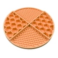 thumbnail image 1 of Methold Alfombrilla de alimentación Almohadilla Licky Ralentización Comer Multicolor Lavable Resistencia al desgaste Estable Anti-golpe Práctico Suministros para perros Naranja Methold PT005058-06, 1 of 6
