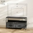 thumbnail image 3 of HOMCOM Meuble Télé, Table Télé avec Rangement pour Téléviseur de 47 Pouces, Noir, 3 of 10