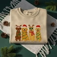 thumbnail image 2 of Embroidered Golden Retriever Christmas Sweatshirt – Personalized Dog Lover Gift, Holiday Crewneck with Custom Name, Merry Christmas Sweater, 2 of 5