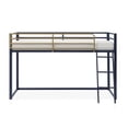 thumbnail image 3 of Furniture of America Twin Kids Junior Loft Bed Metal Frame with Guardrails, Blue and Gold Two-Tone Finish, 3 of 8