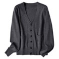 thumbnail image 5 of Chaqueta tipo cárdigan gris de punto estilo universitario japonés con suéter exterior y traje de uniforme Jk original de Hu Lina para escuelas, 5 of 5