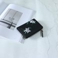thumbnail image 1 of Mini bolso con cremallera para mujer, tarjetero, monedero, 12,5x8,5 cm, 1 pieza, negro, 1 of 2