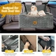 thumbnail image 5 of Dog Car Seat for Medium/Large Dog Booster Seat Under 60 lbs or 2 Small Dogs, Multi-Functional Pet Car Seat with Thick Cushion, 2 Safety Leashes (Gray), 5 of 6