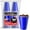Blue, variant on Stock Your Home Blue Plastic Cups Disposable, 16oz (50 Count) Heavy-Duty, Large Party Cup Pack Bulk Pack for Drinking Punch, Soda, Wine, Beer, 4th of July, Halloween