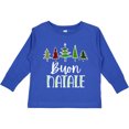thumbnail image 3 of Inktastic Buon Natale Festive Christmas Trees Boys or Girls Long Sleeve Toddler T-Shirt, 3 of 5