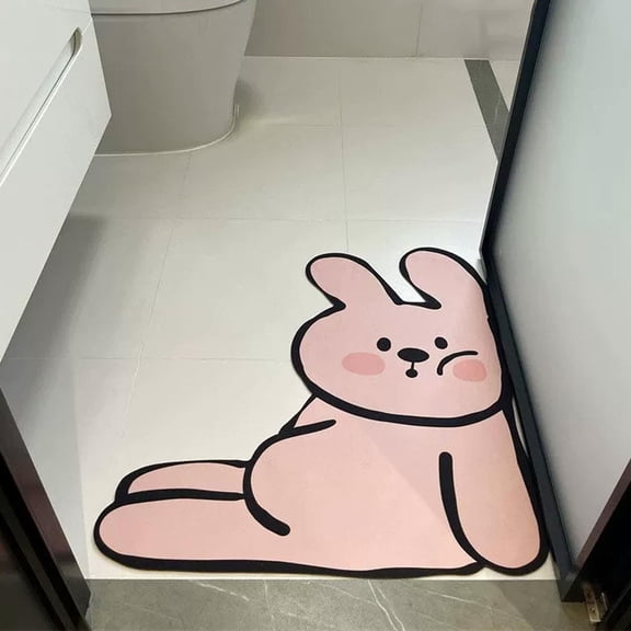 Tuvgenk Waterproof Bathroom Rugs Non Slip Quick Dry Bath Mat 2'X2' Pink Small Novelty Shower Mat