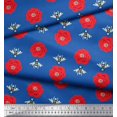 thumbnail image 3 of Soimoi Rayon Crepe Fabric Floral & Bee Insects Printed Craft Fabric by The Yard 46 Inch Wide, 3 of 3