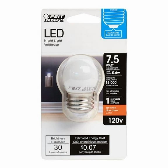 7.5 watt Equivalence 1 watt 30 Lumen S11 LED Bulb, Soft White