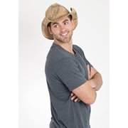 Peter Grimm Drifter Hats, Woven Straw Hat Unisex, Cowboy & Cowgirl Black, Maverick