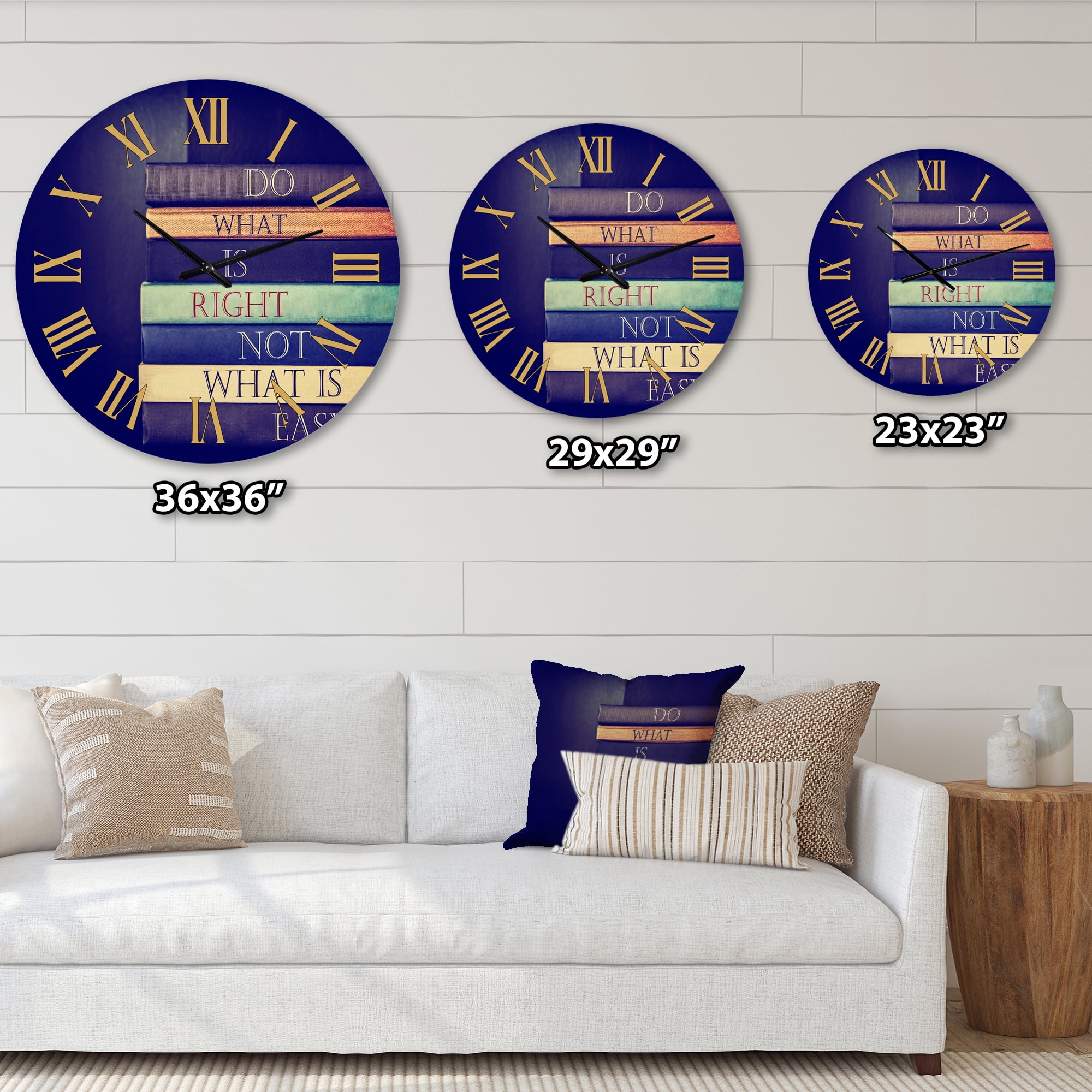 Designart 1 in Quartz Traditional Wall Clock