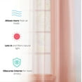 thumbnail image 3 of THD Vicky Semi Sheer Voile Window Curtain Grommet Top Panels for Bedroom & Living Room - Set of 2 (Blush Pink, 54 W x 63 L per panel), 3 of 5