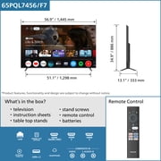 Philips 65 Class QLED 4K UHD (2160p) Google Smart TV (65PQL7456/F7)