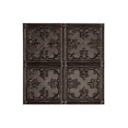 thumbnail image 1 of Fasade Easy Installation Traditional 10 Smoked Pewter Glue Up Ceiling Tile/ Ceiling Panel (12" X 12" Sample), 1 of 3