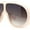 Peach - Brown Smoke, variant on Super Oversized Exaggerated Retro Racer Plastic Sunglasses Black - Smoke