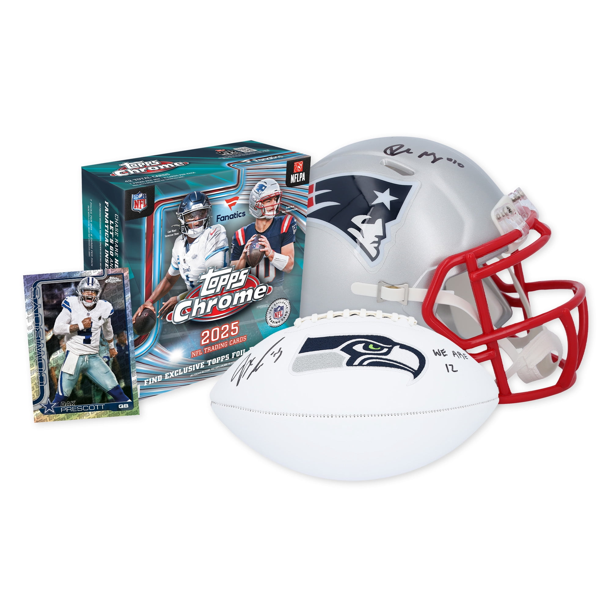 2025 Topps Chrome Football Factory Sealed Fanatics Exclusive Mega