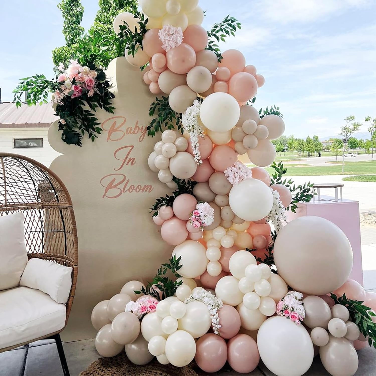 Blush Pink Balloons, 60 Pcs 12 Inches Dusty Pink Double Stuffed Nude Beige Balloon, Retro and Rose Gold  Balloons Set for Girls Bridal Birthday Baby Shower Weddings Party Decoration