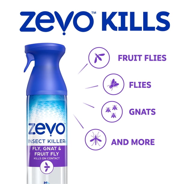Zevo Flying Insect Killer Spray for Gnats & Mosquitoes 10 oz