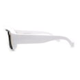 thumbnail image 4 of Womens Unique Concave Thick Mod Plastic Sunglasses Black Yellow, 4 of 4