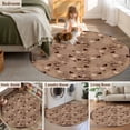 thumbnail image 5 of Round Rugs 7 Ft, Brown Coffee Cup Non Slip Area Rugs for Kitchen Bedroom Entryway, Vintage Coffee Beans Love Heart Washable Carpet Runner Rug Floor Mats for Bedroom Home Decor, 5 of 8