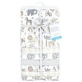 thumbnail image 2 of Little Treasure Hudson Baby Cotton Poly Flannel Receiving Blankets Multipack, Grey Neutral Safari, 30x30 inches, 2 of 3