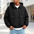 thumbnail image 2 of Dpjklzsn Men's Waterproof Hooded Windbreaker Jacket, Full Zip Long Sleeve Casual Outdoor Coat with Zipper Pockets, 2 of 9