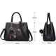 thumbnail image 4 of Women Handbag Top Handle Elegant Shoulder Bags Classic Shopper Handbags Ladies Crossbody Bag Embroidery (Gray), 4 of 5