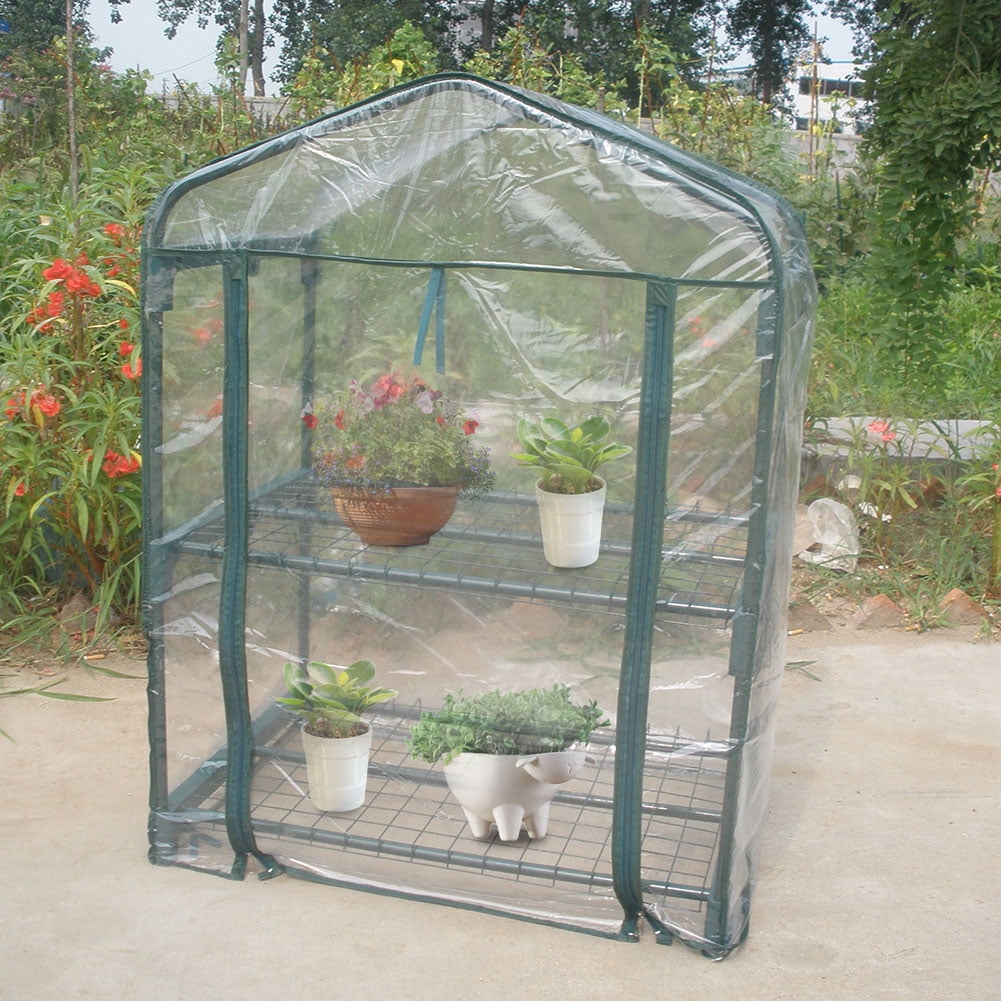 2/3/4/5 Tiers Mini Greenhouse Cover Walk In GrowBag Garden Plant Shed Tunnel PVC 