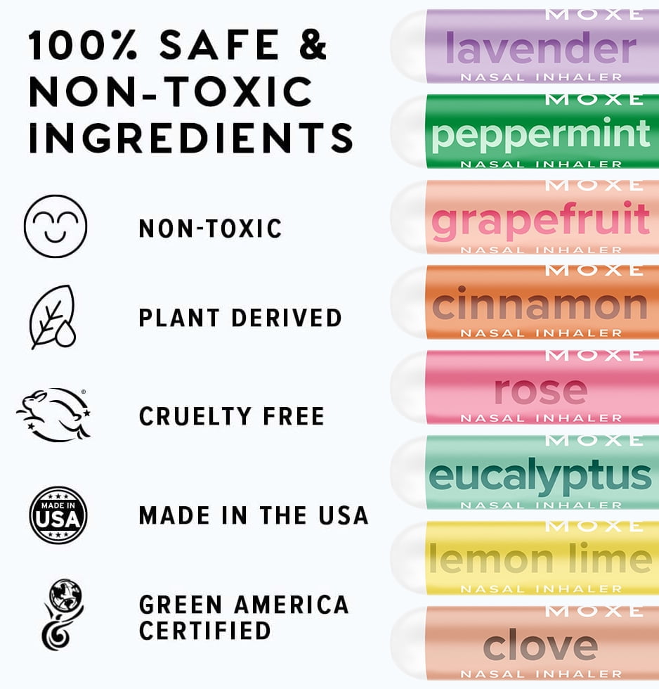 moxe vape Amazon.com: MOXE Natural Menthol Air Inhaler | Non Electric Long-Lasting  Flavored Air Refreshing Support main image 1