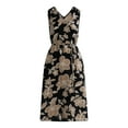 thumbnail image 5 of Time and Tru Women’s Sleeveless V-Neck Cotton Midi Dress, Sizes XS-XXXL, 5 of 5