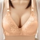 thumbnail image 1 of Puntoco Sujetadores sin aros para mujer Sujetadores de uso diario transpirables con botones en el medio y estampados sin aros de acero para mujer, 1 of 5
