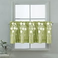 thumbnail image 5 of Short Blackout Curtains for Living Room Bedroom, 52 x 16 inches Window Treatment Small Panels Kitchen Cabinet Half-curtain Dustproof Cafe Drape (Green), 5 of 7