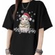 thumbnail image 1 of T Shirts for Womens Merry Christmas Cartoon Sheep Short Sleeve Graphic Tees Loose Fit T-Shirt Cotton Casual Tops, 1 of 8