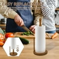 thumbnail image 5 of Evjurcn Wooden Paper Towel Holder Stand Space Saving Countertop Towel Roll Organizer Easy Assembly Paper Roll Holder Rack for Kitchen Countertop, 11.81×5.04×0.59 inch, 5 of 9