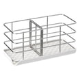 thumbnail image 1 of Organizador para fregadero de cocina: acero inoxidable, organizador de jabón y detergente, estante para fregadero de baño, esponja y dispensador, 1 of 4
