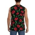thumbnail image 4 of Bingfone Cherry Pattern Men's Tank Tops Workout Sleeveless Tee Shirts Running Beach Tanks for Men-X-Large, 4 of 8