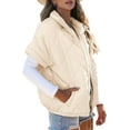 thumbnail image 2 of Quilted Jackets for Women Casual Short Sleeve Zip Up Warm Vests Color L, 2 of 10