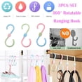 thumbnail image 1 of Danhjin Towels Hanging 3pcs Plastic Shape Hooks Rotatable Rack Shoes Towel Bag For Wardrobe Kitc, 1 of 9