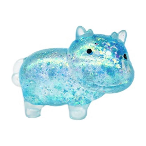 Glitter Cow Slow Rising Squeeze Toys, Cow Sugar Squishies Fidget Toys for Adults, Super Soft Sensory Stress Ball Squeeze Toys for Stress Relief (Blue)