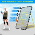 thumbnail image 3 of 7x4 FT Volleyball Rebounder Net，Ultimate Training Equipment for Volleyball & Lacrosse，Enhanced Bouncing System for Volleying, Bumping, Spiking Drills(Black+Yellow), 3 of 10