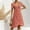 Red, variant on Babysbule Dresses for Women Women V-neck Short Sleeve Lace Up Party Beach Floral Print Dress