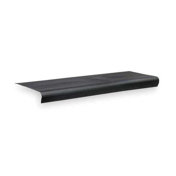 Manufacturer Varies Stair Tread Cover Vinyl Black, 24 in W x 1/8 in Thick 2RRX6