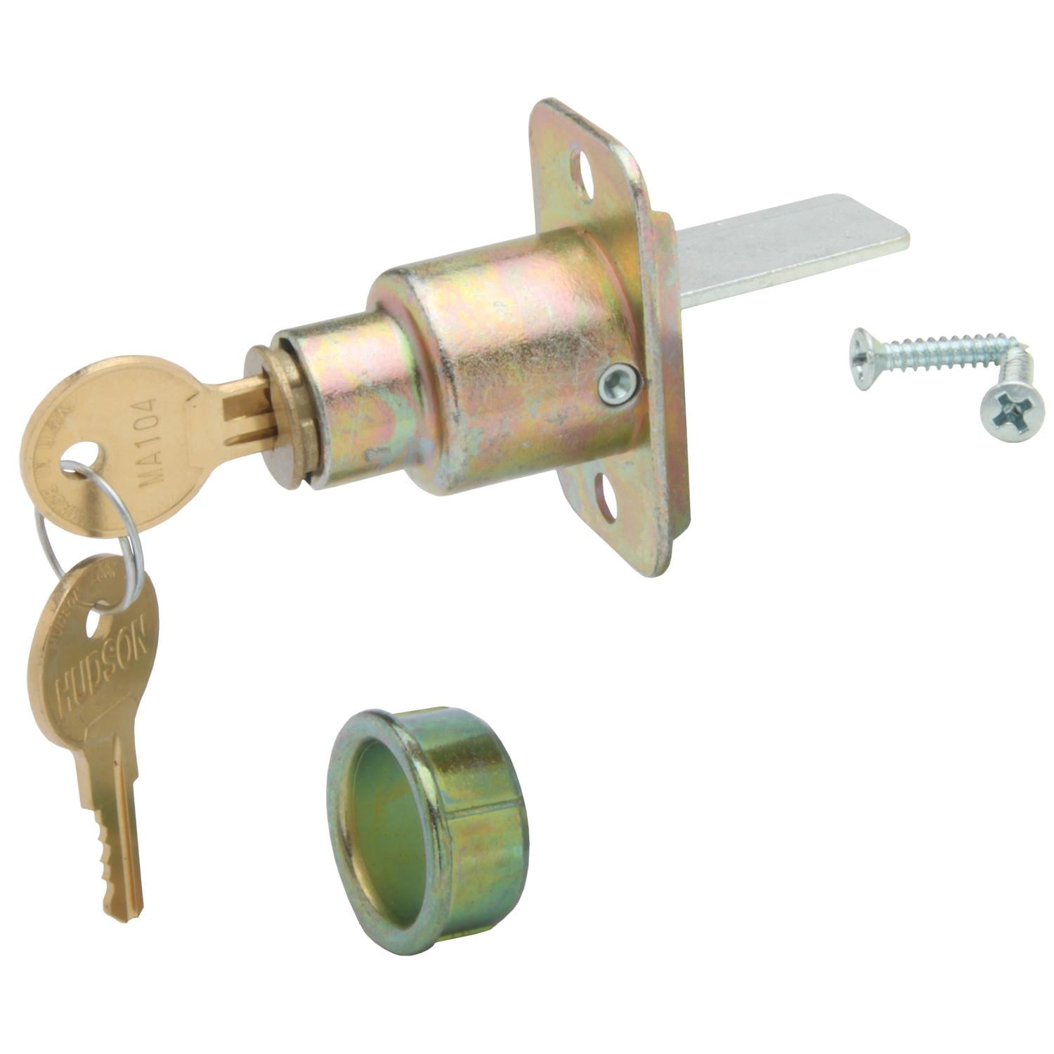 Knape & Vogt Pb1068-us3 KD Keyed Sliding Door Lock - Polished Brass