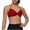 Red, variant on Halter Neck Ruched Bra for Women Wireless Comfort Bralette with Adjustable Straps
